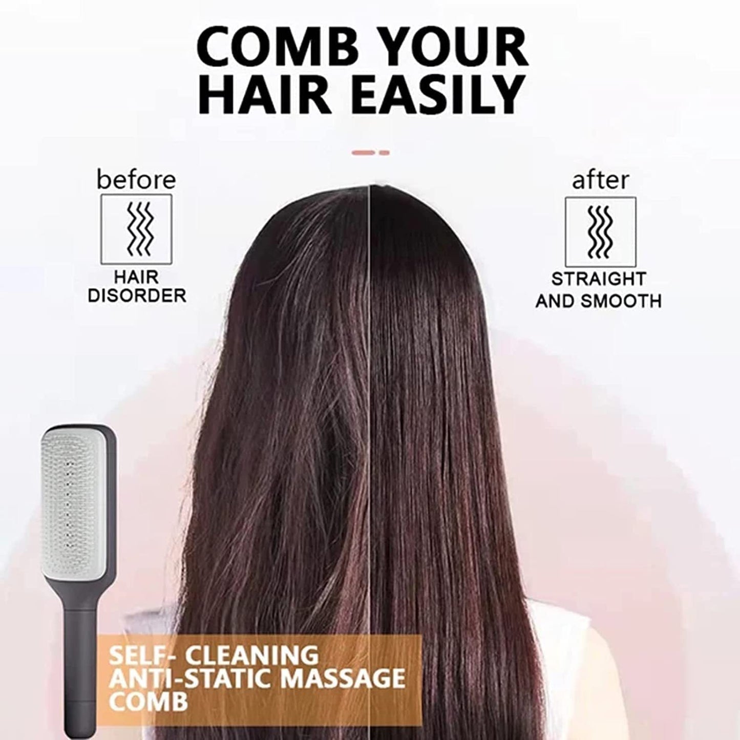 Self Cleaning Hair Comb