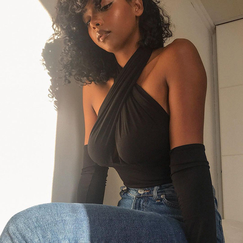 Women's Halter Neck Backless Tank Top