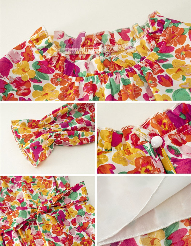 Women's Round Neck Printed Dress