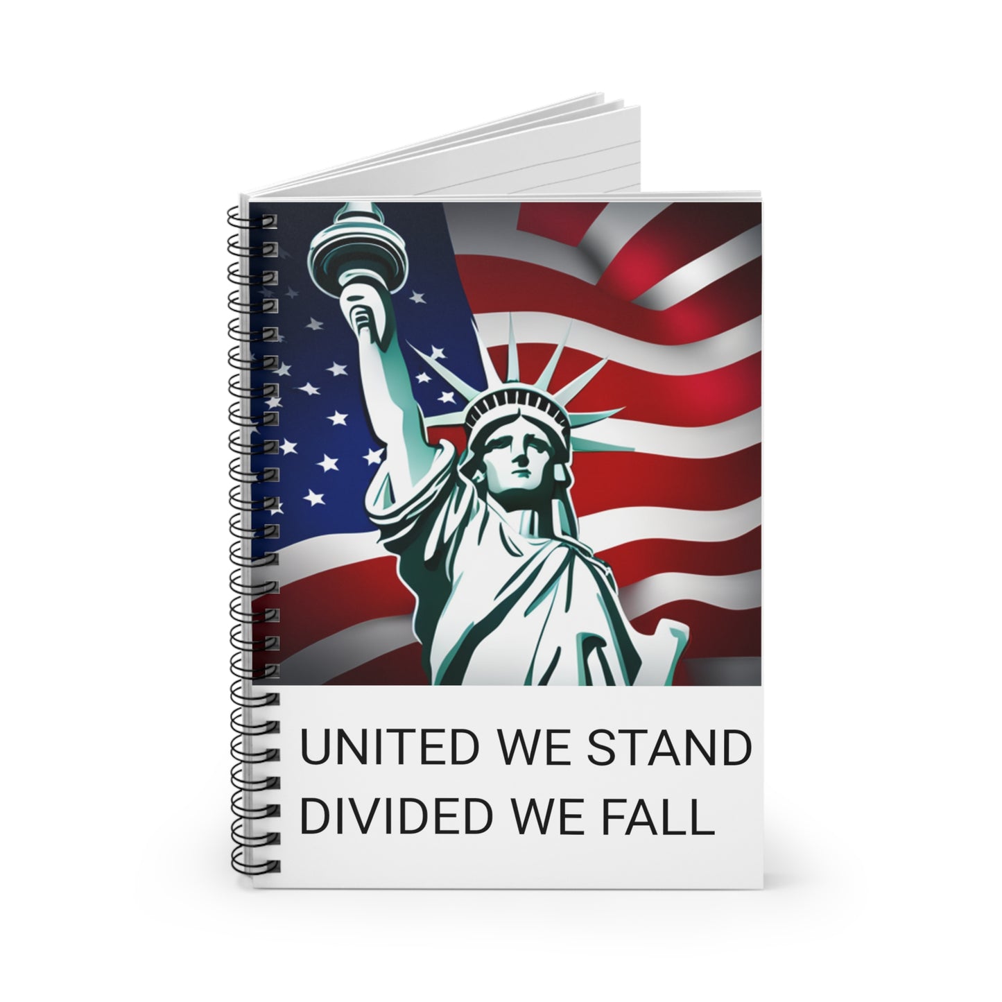 Spiral Notebook - with USA Flag - AFFORDABLE MARKET