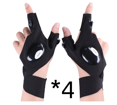 LED Outdoor Flashlight Fishing Half Finger Gloves Sports Lighting Fishing Gloves Lighted Gloves - AFFORDABLE MARKET