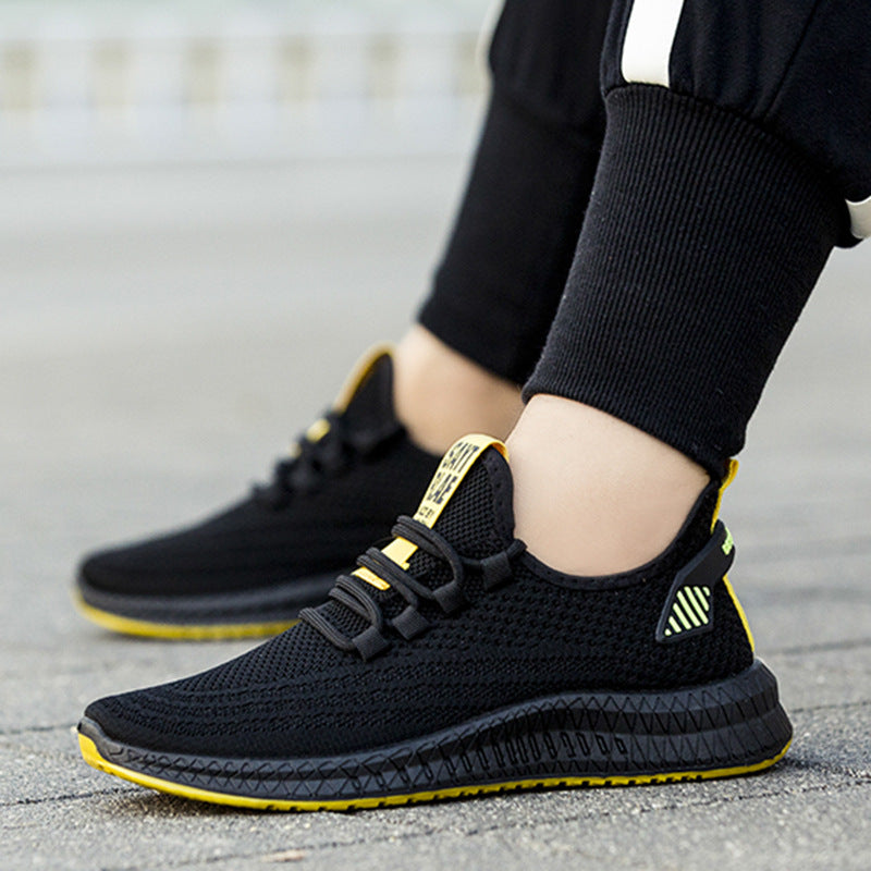 Men's shoes flying woven sneakers casual shoes - AFFORDABLE MARKET