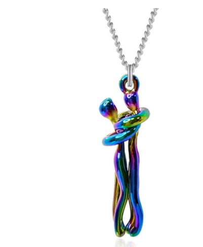 Couple Love Hug Necklace