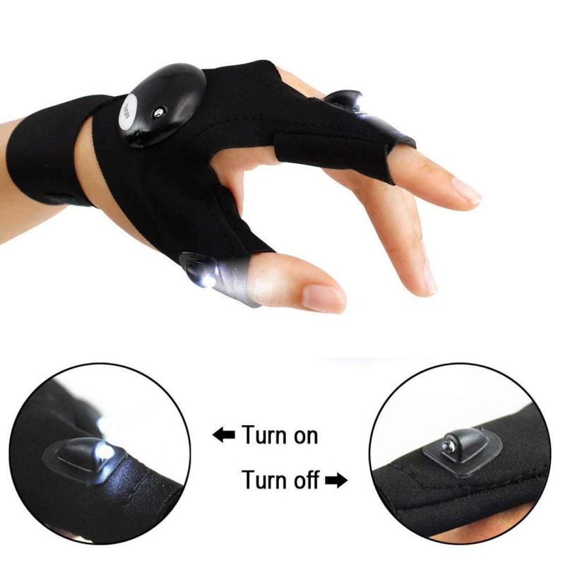 LED Outdoor Flashlight Fishing Half Finger Gloves Sports Lighting Fishing Gloves Lighted Gloves - AFFORDABLE MARKET