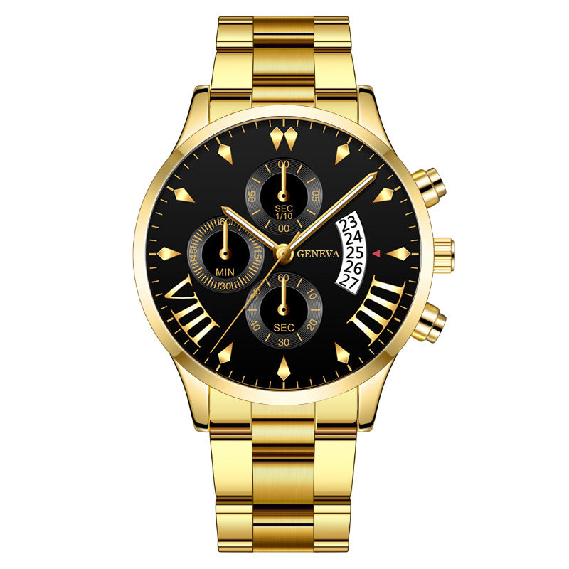 Fashion Calendar Steel Band Quartz Men's Watch - AFFORDABLE MARKET