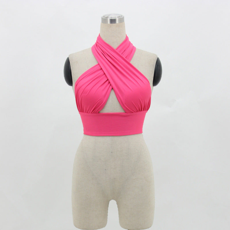 Women's Halter Neck Backless Tank Top