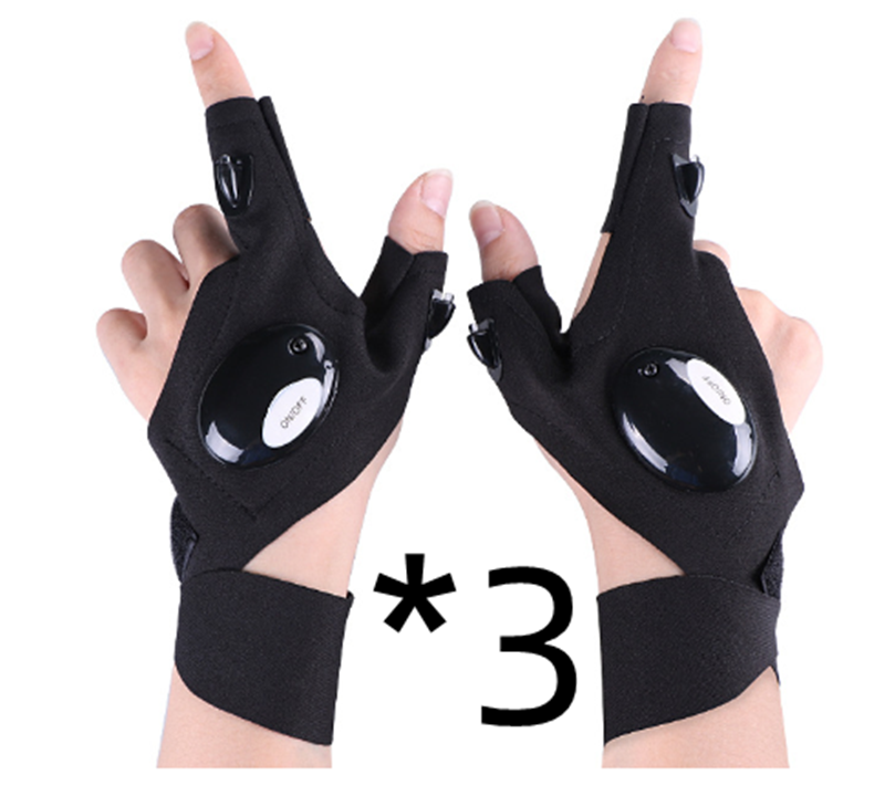 LED Outdoor Flashlight Fishing Half Finger Gloves Sports Lighting Fishing Gloves Lighted Gloves - AFFORDABLE MARKET