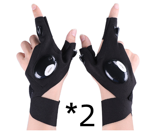 LED Outdoor Flashlight Fishing Half Finger Gloves Sports Lighting Fishing Gloves Lighted Gloves - AFFORDABLE MARKET