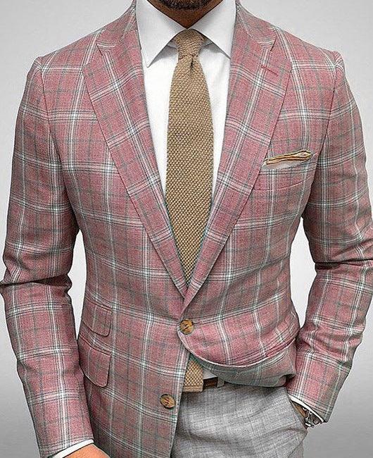 Men's Striped Blazer Casual Slim Fit - AFFORDABLE MARKET