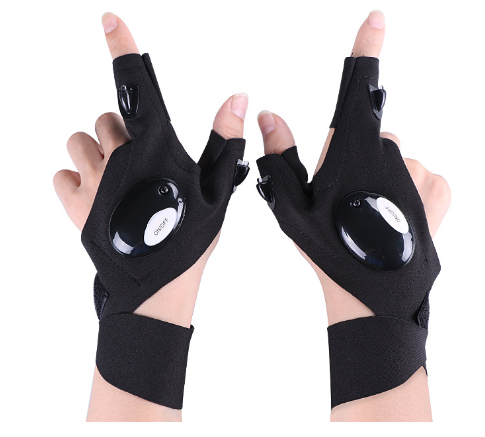 LED Outdoor Flashlight Fishing Half Finger Gloves Sports Lighting Fishing Gloves Lighted Gloves - AFFORDABLE MARKET