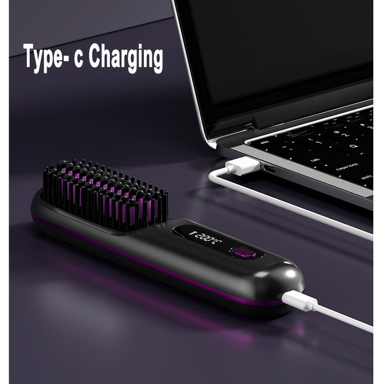 2 In 1 Straight Hair Curler Portable Comb