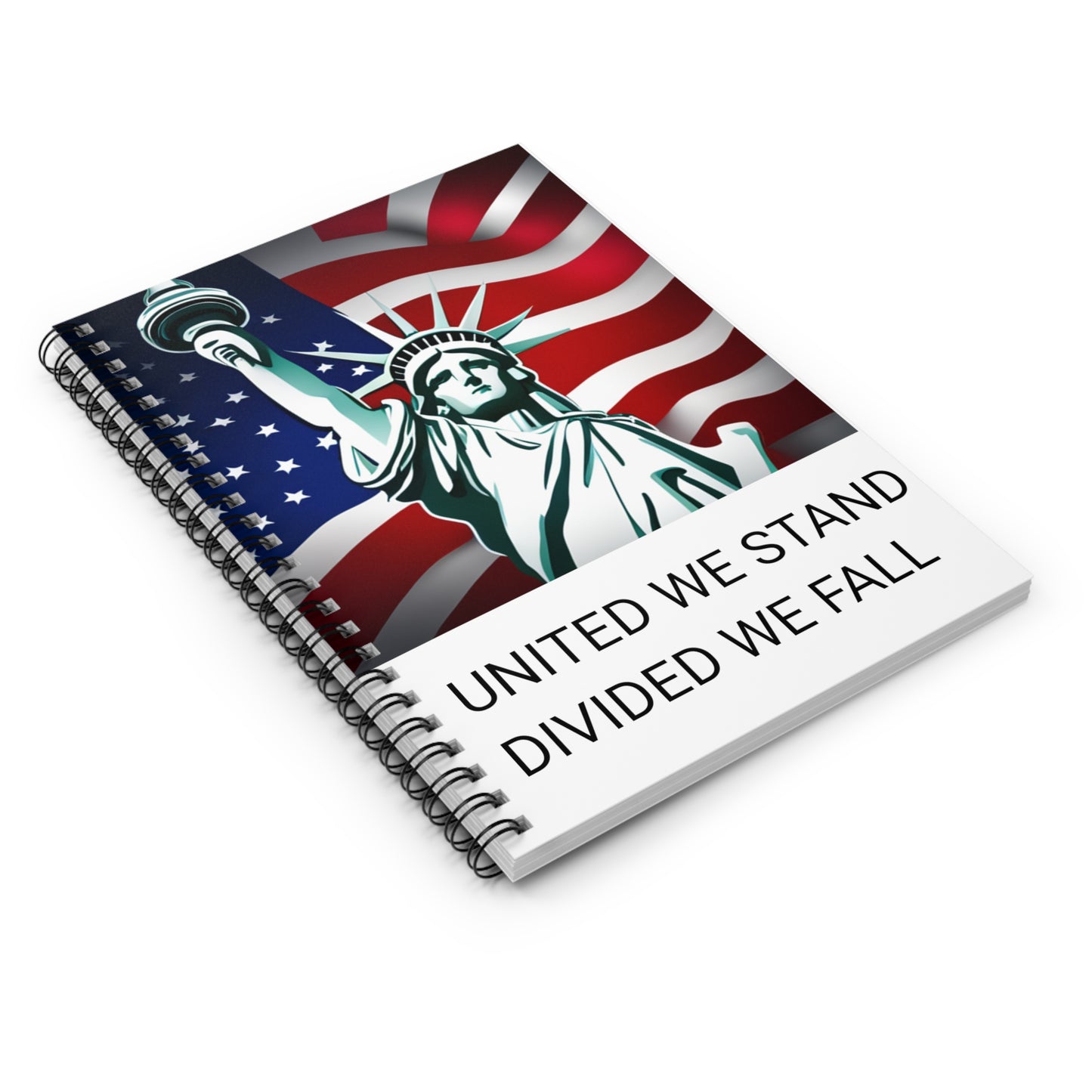 Spiral Notebook - with USA Flag - AFFORDABLE MARKET