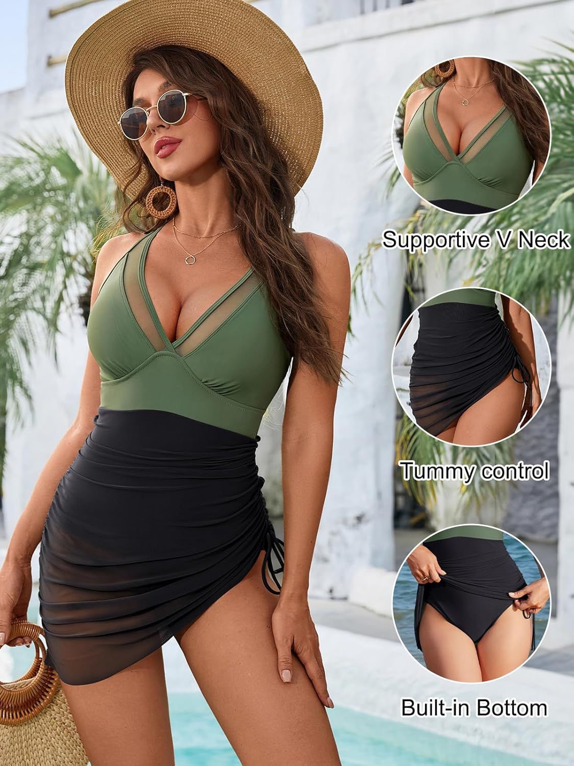 Women's V-neck Swimsuit