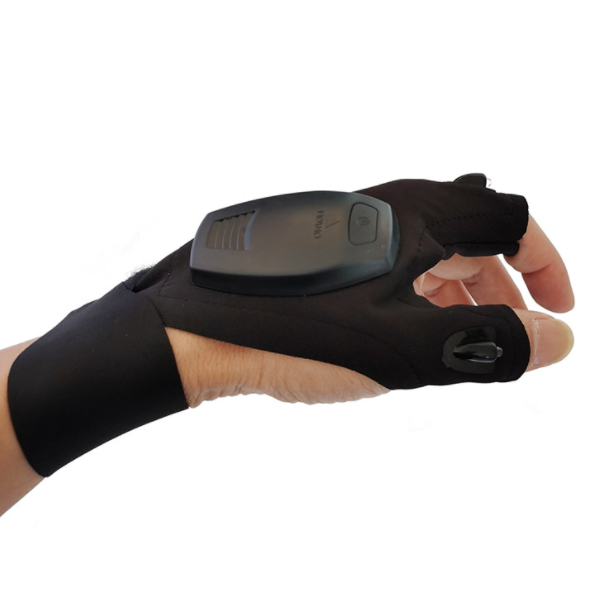 LED Outdoor Flashlight Fishing Half Finger Gloves Sports Lighting Fishing Gloves Lighted Gloves - AFFORDABLE MARKET