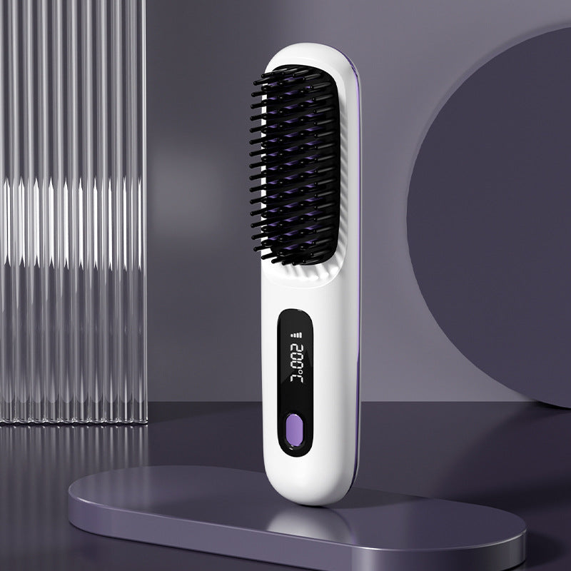 2 In 1 Straight Hair Curler Portable Comb