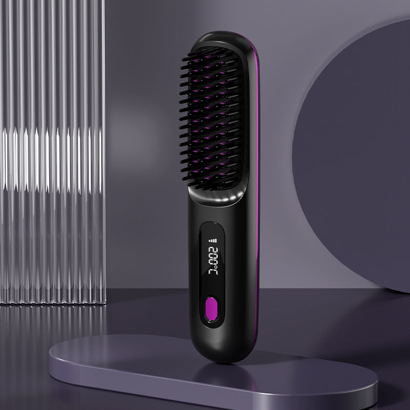 2 In 1 Straight Hair Curler Portable Comb