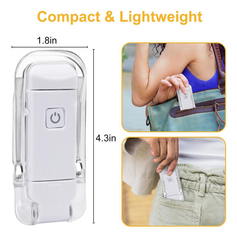 LED USB Rechargeable Book Reading Light Brightness Adjustable Eye Protection Clip Book Light Portable Bookmark Read Light - AFFORDABLE MARKET