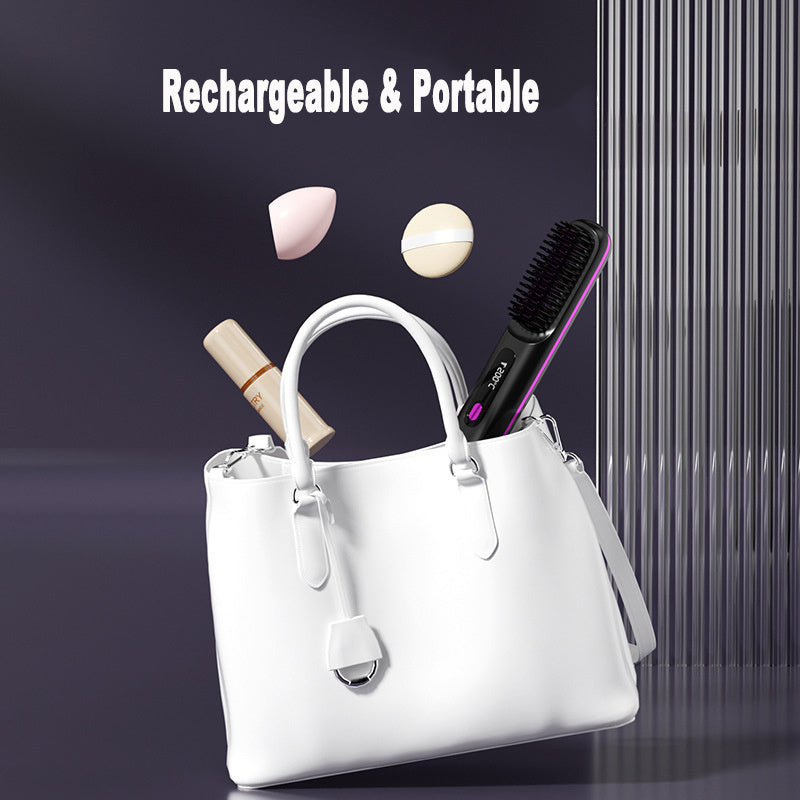 2 In 1 Straight Hair Curler Portable Comb
