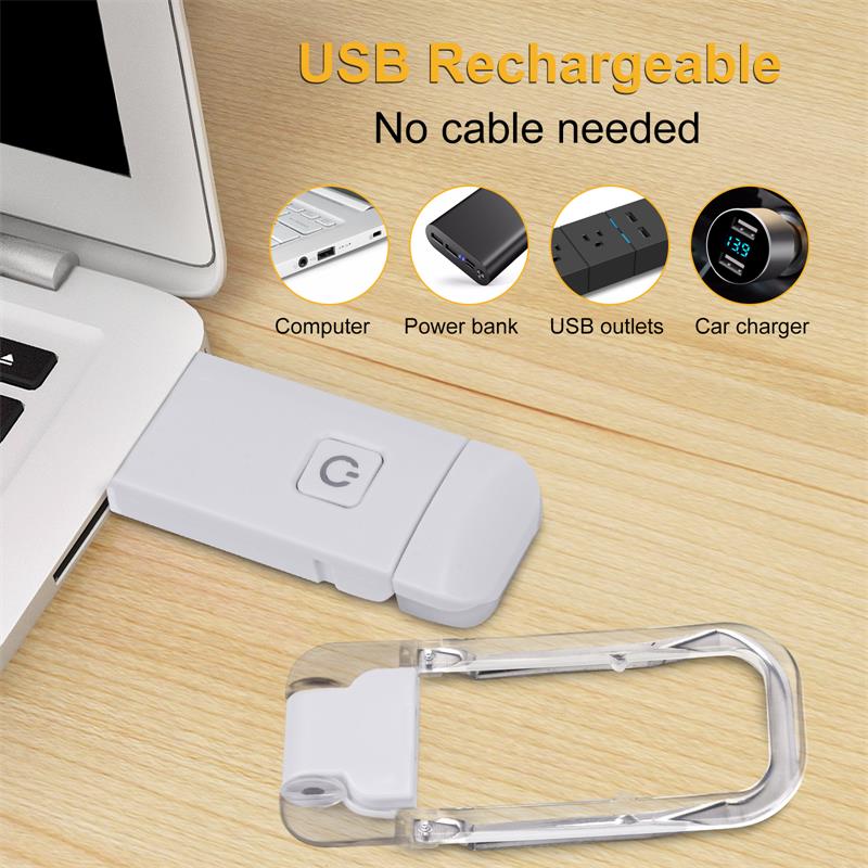 LED USB Rechargeable Book Reading Light Brightness Adjustable Eye Protection Clip Book Light Portable Bookmark Read Light - AFFORDABLE MARKET