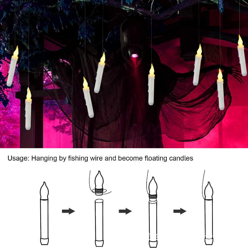 Floating LED Candles With Magic Remote Control Wand