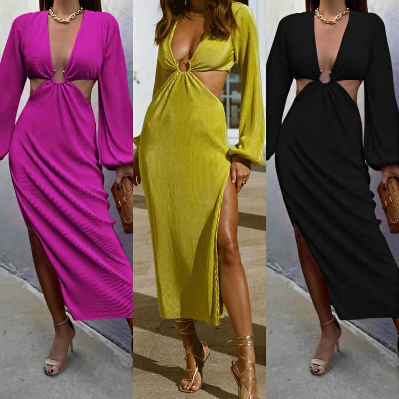 Autumn Fashion Pressed Pleated Waistless Women's Dresses - AFFORDABLE MARKET