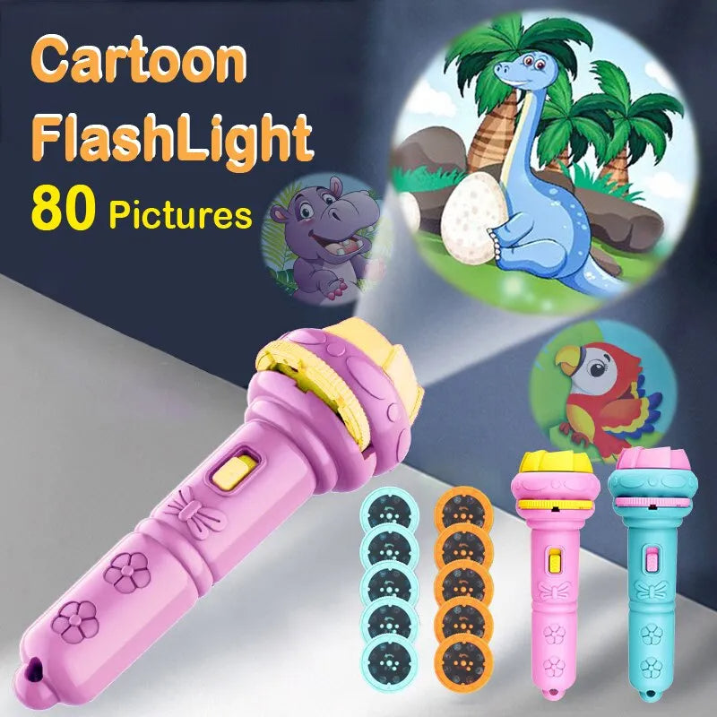 Cartoon Projection Flashlight with 80 Patterns