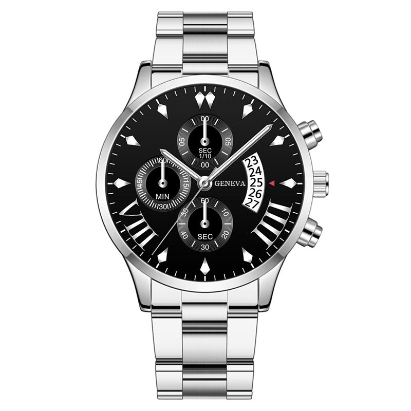 Fashion Calendar Steel Band Quartz Men's Watch - AFFORDABLE MARKET