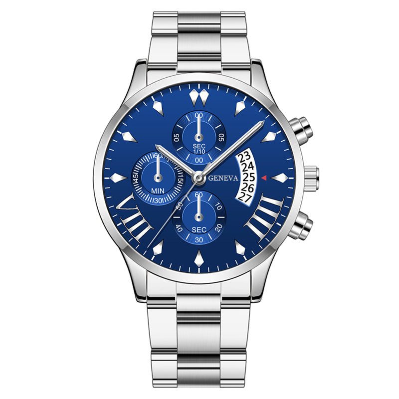 Fashion Calendar Steel Band Quartz Men's Watch - AFFORDABLE MARKET