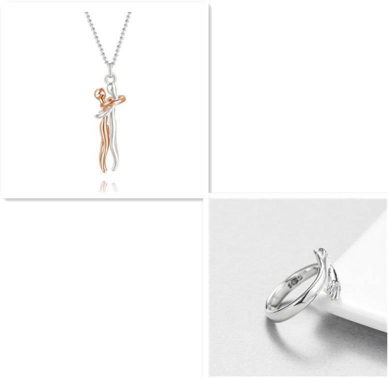 Couple Love Hug Necklace