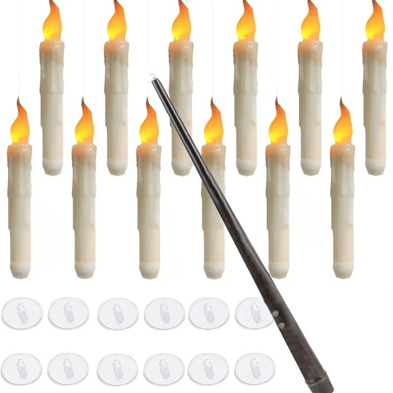 Floating LED Candles With Magic Remote Control Wand