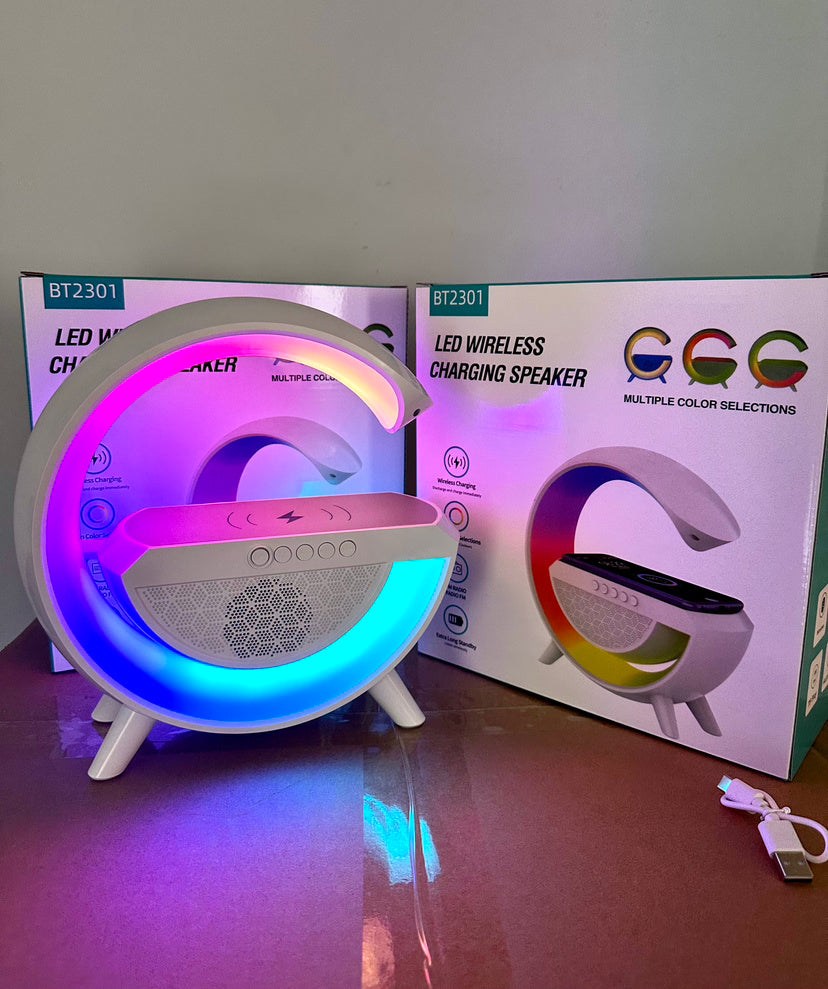 Colorful Clock With Light and Wireless Charger