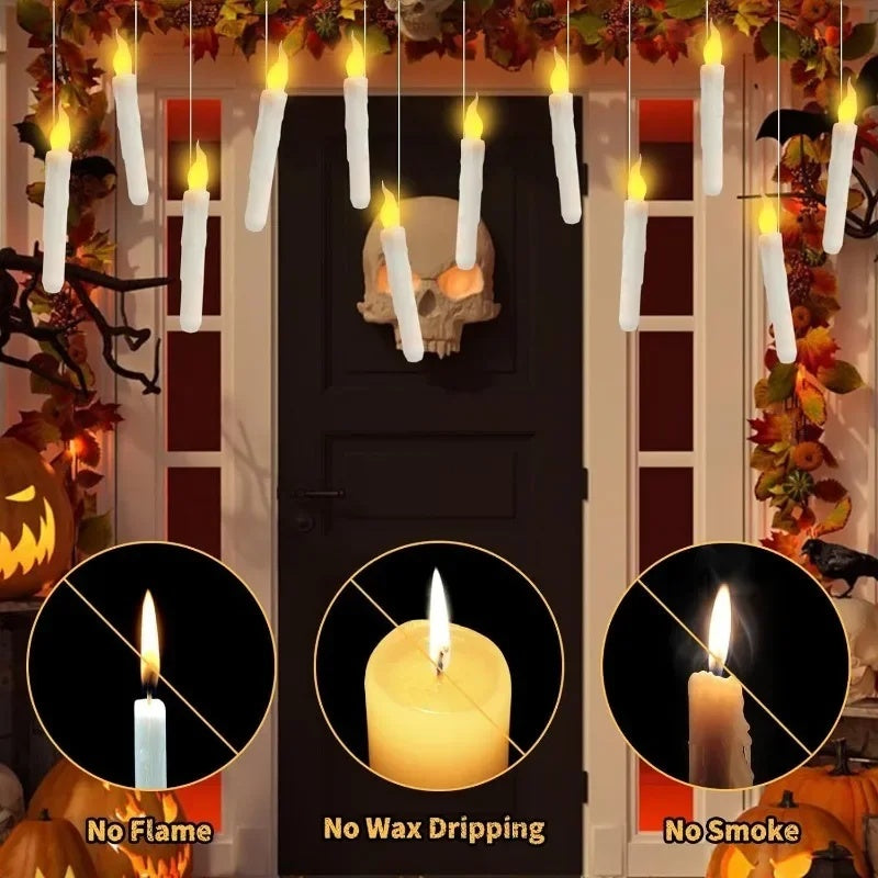 Floating LED Candles With Magic Remote Control Wand