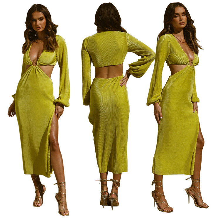 Autumn Fashion Pressed Pleated Waistless Women's Dresses - AFFORDABLE MARKET