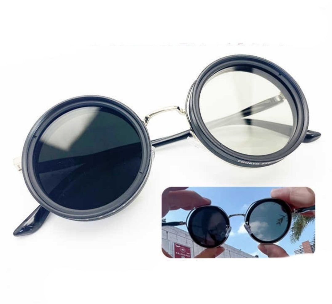 Round Adjustable Polarized Sunglasses