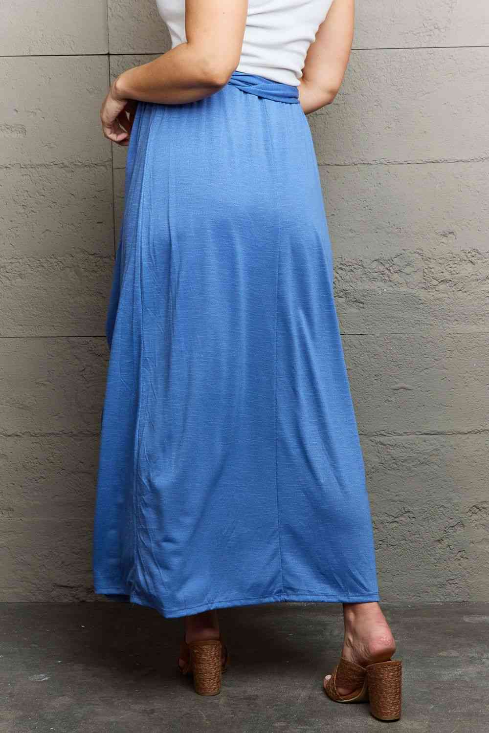 Ninexis Know Your Worth Criss Cross Halter Neck Maxi Dress - AFFORDABLE MARKET