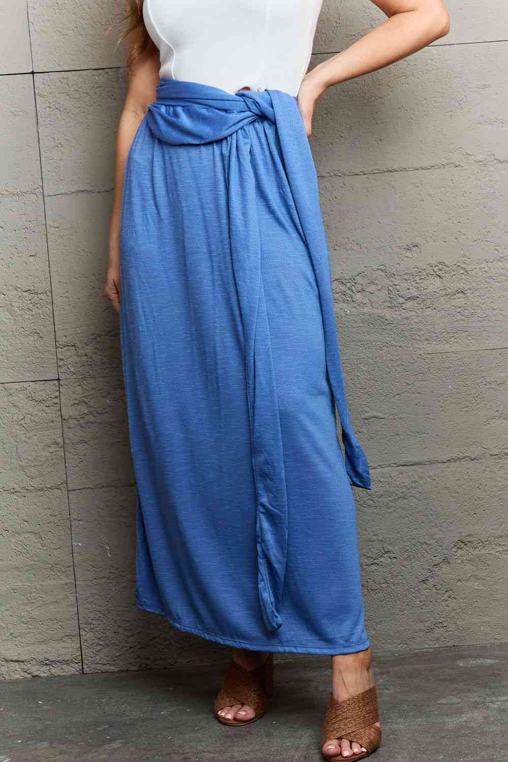 Ninexis Know Your Worth Criss Cross Halter Neck Maxi Dress - AFFORDABLE MARKET