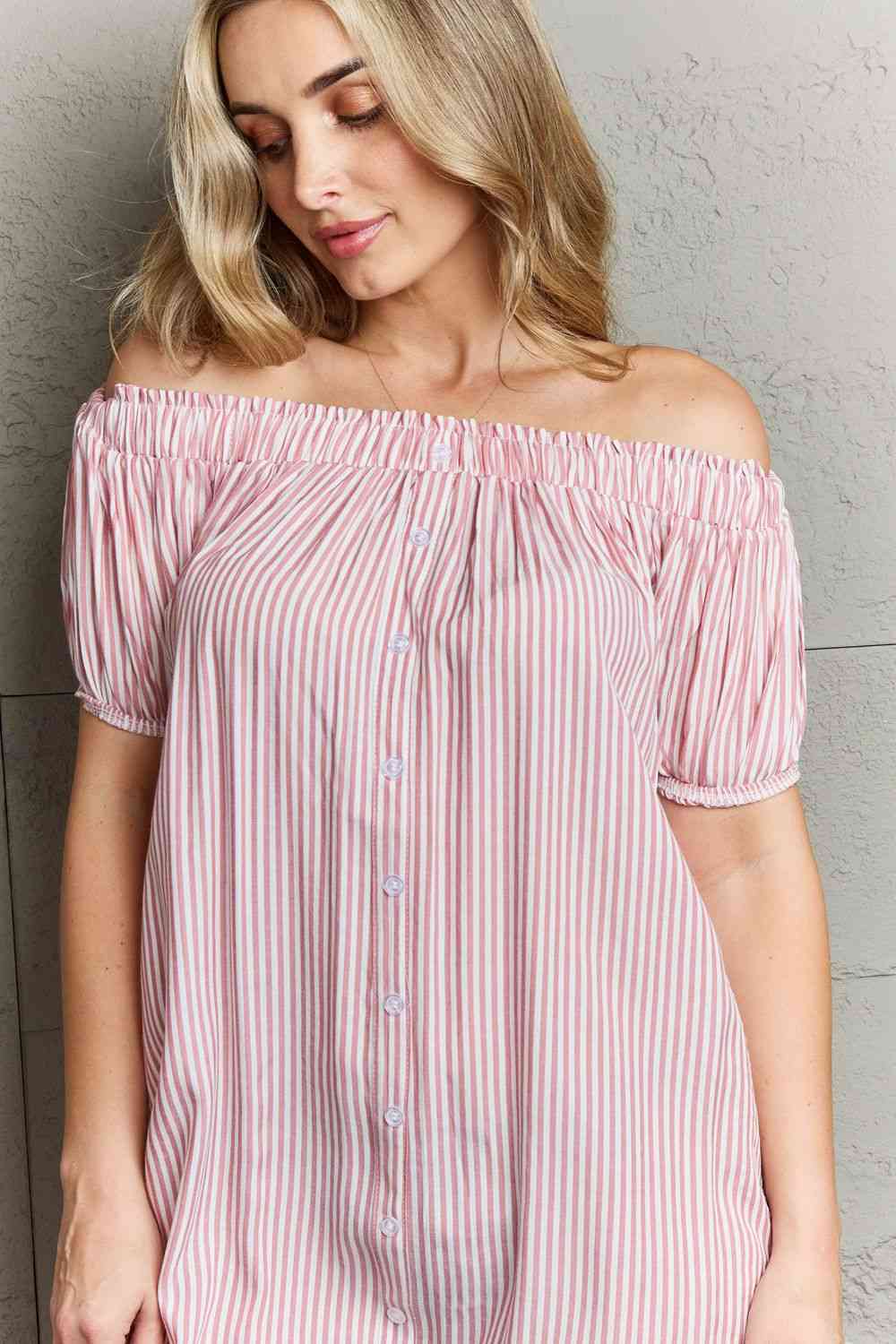 Ninexis Show Compassion Off The Shoulder Mini Dress - AFFORDABLE MARKET