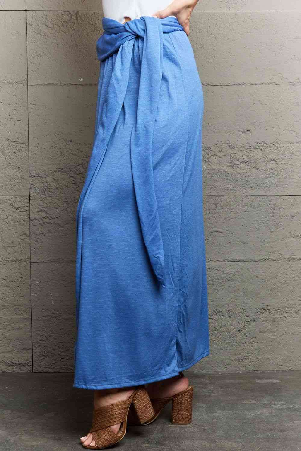 Ninexis Know Your Worth Criss Cross Halter Neck Maxi Dress - AFFORDABLE MARKET