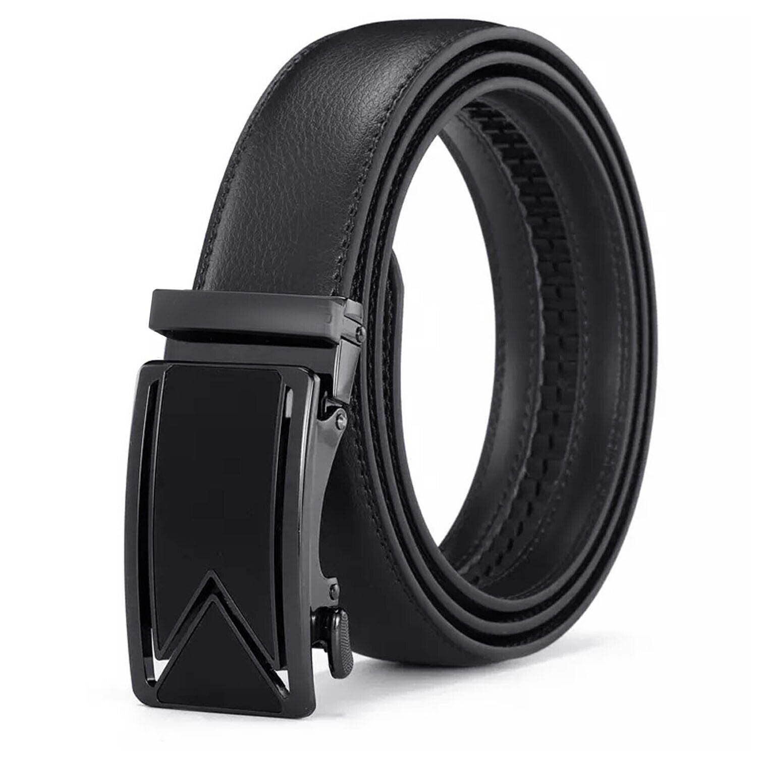 Microfiber Leather Mens Ratchet Belt Belts For Men Adjustable Automatic Buckle - AFFORDABLE MARKET