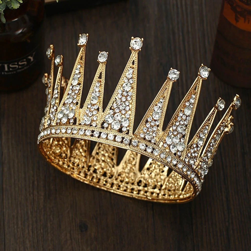 Fashion Bridal Hair Accessories Alloy Hollow Diamond Crown - AFFORDABLE MARKET