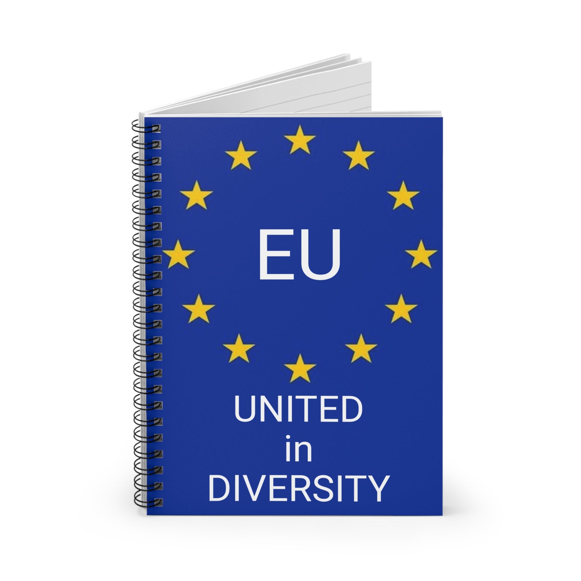 Spiral Notebook - EU Flag and Motto - AFFORDABLE MARKET
