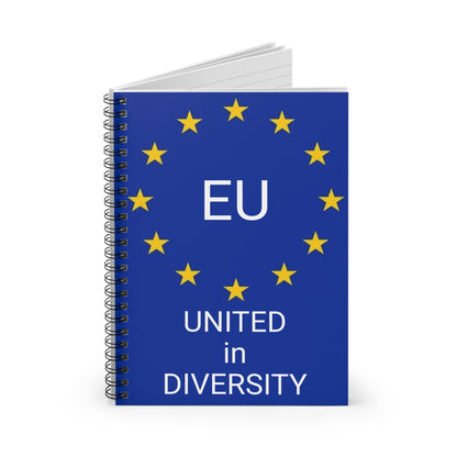 Spiral Notebook - EU Flag and Motto - AFFORDABLE MARKET