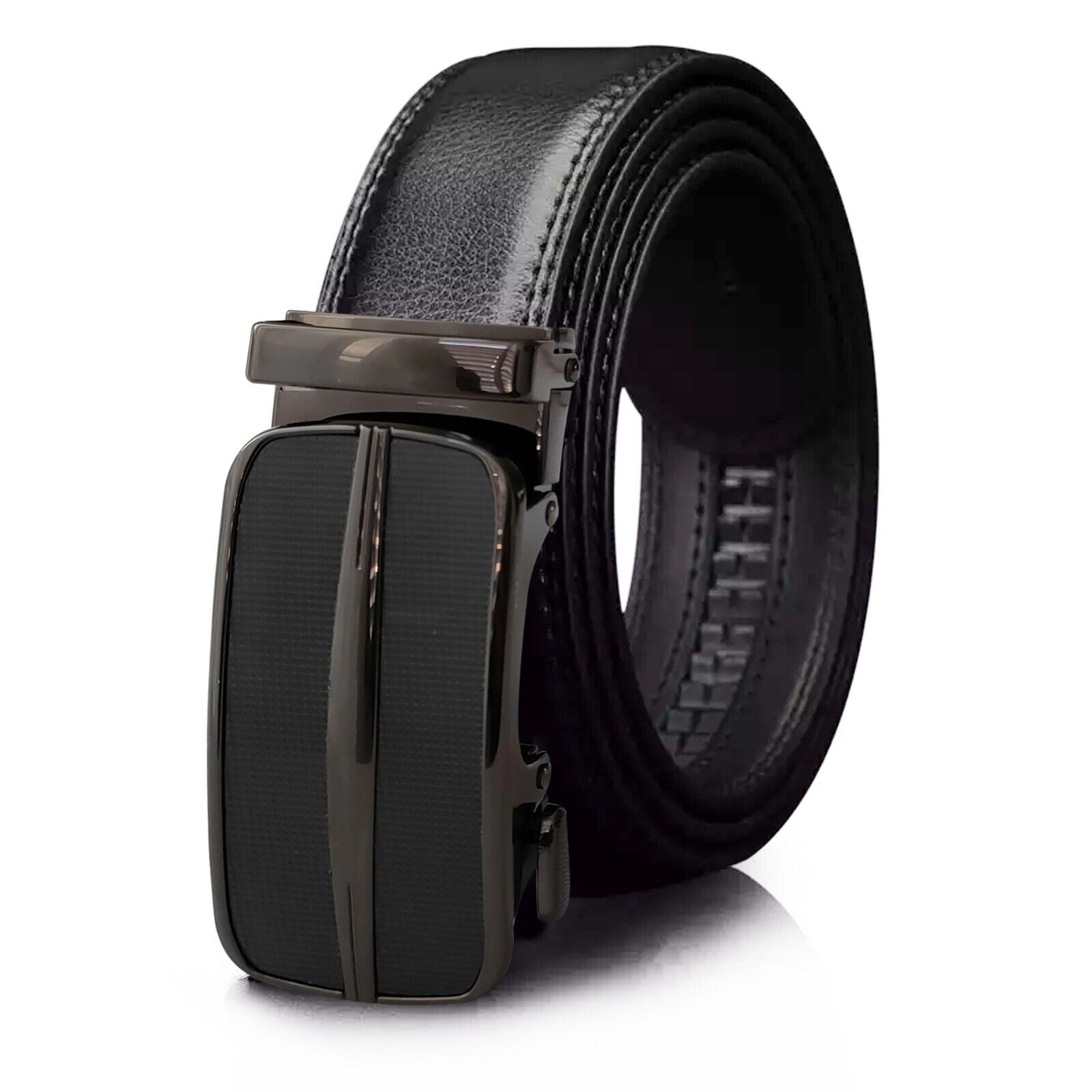 Men's Ratchet Belt Leather Mens Belt With Slide Buckle Ratchet Belts For Men USA - AFFORDABLE MARKET