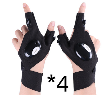 LED Outdoor Flashlight Fishing Half Finger Gloves Sports Lighting Fishing Gloves Lighted Gloves - AFFORDABLE MARKET