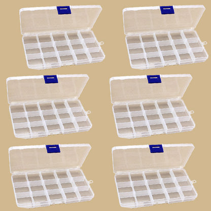 Plastic 15 compartment transparent storage box - AFFORDABLE MARKET