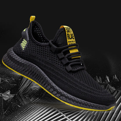 Men's shoes flying woven sneakers casual shoes - AFFORDABLE MARKET