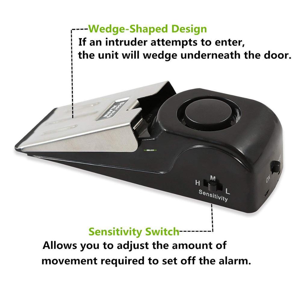 Electronic Burglar Alarm Intelligent Home Security Wedge Door Stop Alarm System Device Hotel Intruder Alert Detection - AFFORDABLE MARKET