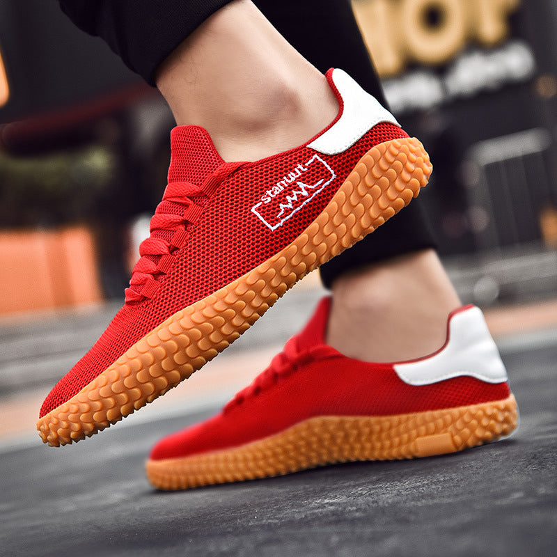 Spring and Summer Flying Woven Casual Shoes Large Men's Shoes Beathable Korean Forrest Gump Sneakers - AFFORDABLE MARKET