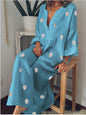 Hot Selling European and American Fashion Women's Maxi Bohemian Polka Dot Print Dress - AFFORDABLE MARKET