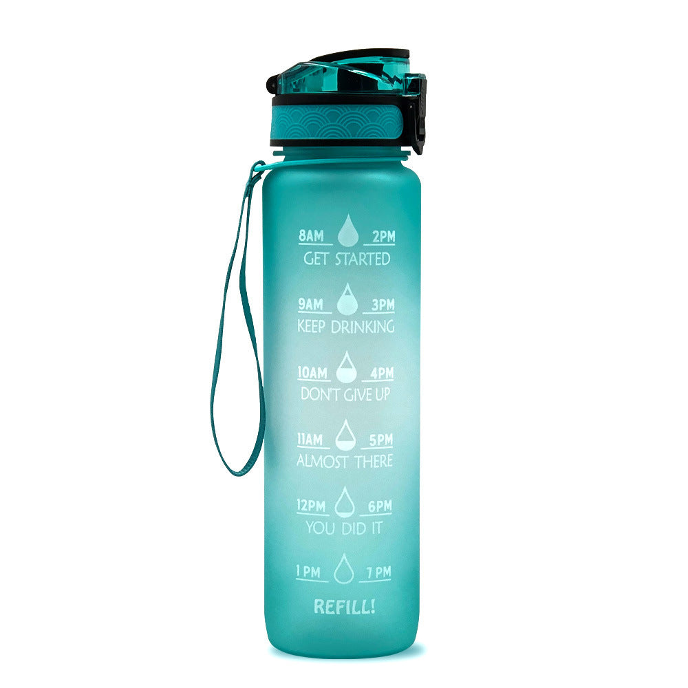 Tritan Water Bottle With Time Marker and Leakproof Cup